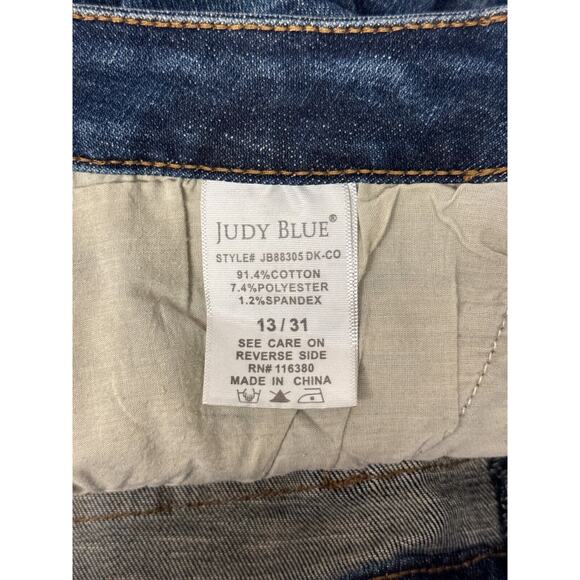 Judy Blue Jeans 13 / 31 Womens Boyfriend Fit High Rise Distressed Denim - Picture 8 of 8